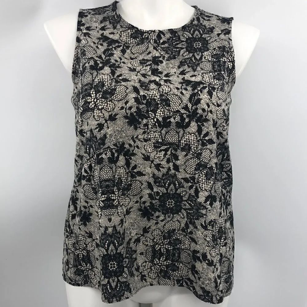 Disney Alice through looking glass floral sleeveless hi lo top